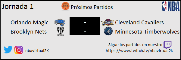 nbavirtual2K's tweet photo. Próximos Partidos. Vive la magia de la NBA Virtual https://t.co/wfeQplPs9i