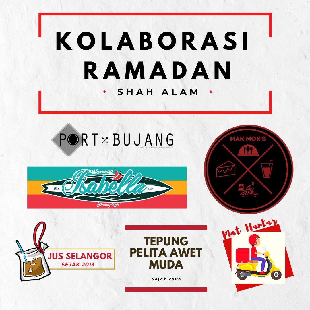  #SEBARANBUJANG : Selamat Menyambut  #Ramadhan   Al-Mubarak kepada semua umat Islam khususnya pelanggan kesayangan Port Bujang.Ini adalah bebenang Kolaborasi Ramadhan 2020..Tweet ini akan kami cucuk  di profile supaya mudahkan urusan anda semua.
