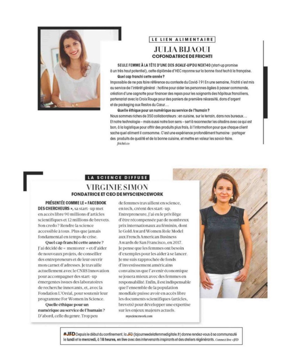 Les 10 femmes digitales #JFD &amp; <a href="/Madamefigaro/">Madame Figaro</a> 
<a href="/Annebagneux/">anne de bagneux</a> <a href="/transdevFR/">Transdev France</a>
<a href="/virsimon/">Virginie Simon</a> <a href="/MyScienceWork/">MyScienceWork</a>
@RebeccaCathline @Macoiffeuseafro
<a href="/CaroleJuge/">Carole Juge-Llewellyn</a> @JOONEParis
ELODIE GRIMOIN <a href="/UrbanCanopee/">URBAN CANOPEE</a>
<a href="/JustineEmard/">Justine Emard</a> 
<a href="/AnnaStpnoff/">Anna Stépanoff</a> <a href="/WildCodeSchool/">Wild Code School</a>
<a href="/juliabijaoui/">Julia Bijaoui</a> <a href="/frichtifrichti/">Frichti 🍅 🥕</a>
 ALEXANDRA VAN HOUTTE