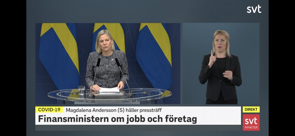 Finansminister Magdalena Andersson säger att behovet ökar för ytterligare krisåtgärder. @svtnyheter 