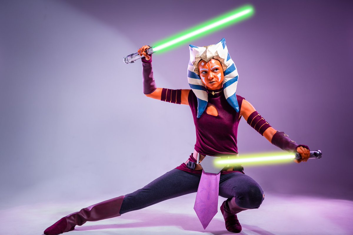 Ahsoka: every piece here (other than lightsabers and the plastic bits on the belt) made by me. That lekku is probably the most impressive thing I’ve ever made to date