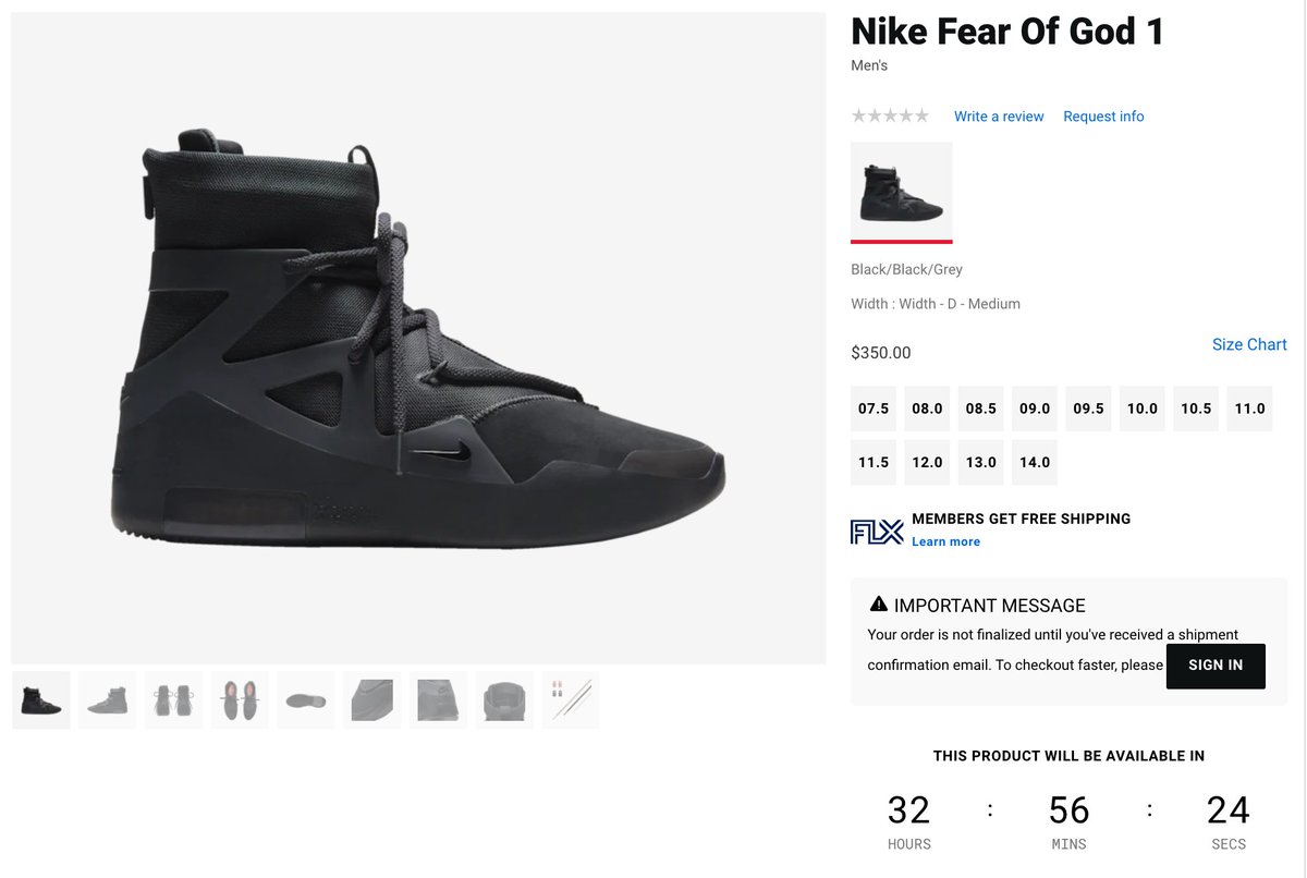 Foot Locker Nike Air Fear of God 