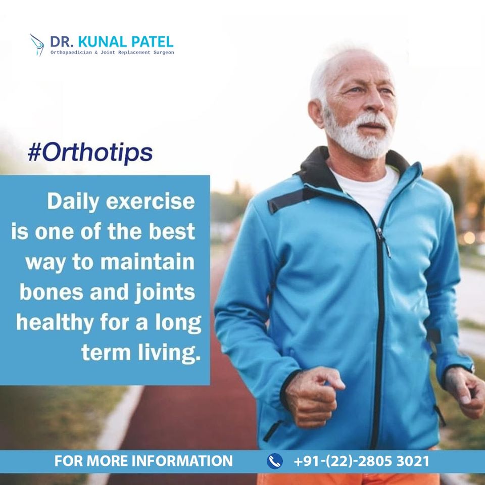 drkunalpatel's tweet image. #Orthotips: Daily exercise is one of the best ways to maintain bones and joints healthy for a long term living. Consult the Best Orthopedic Doctor in Mumbai for more tips. For more info, call +91-(22)-2805 3021 or visit drkunalpatel.com
#drkunalpatel #bestorthopedic