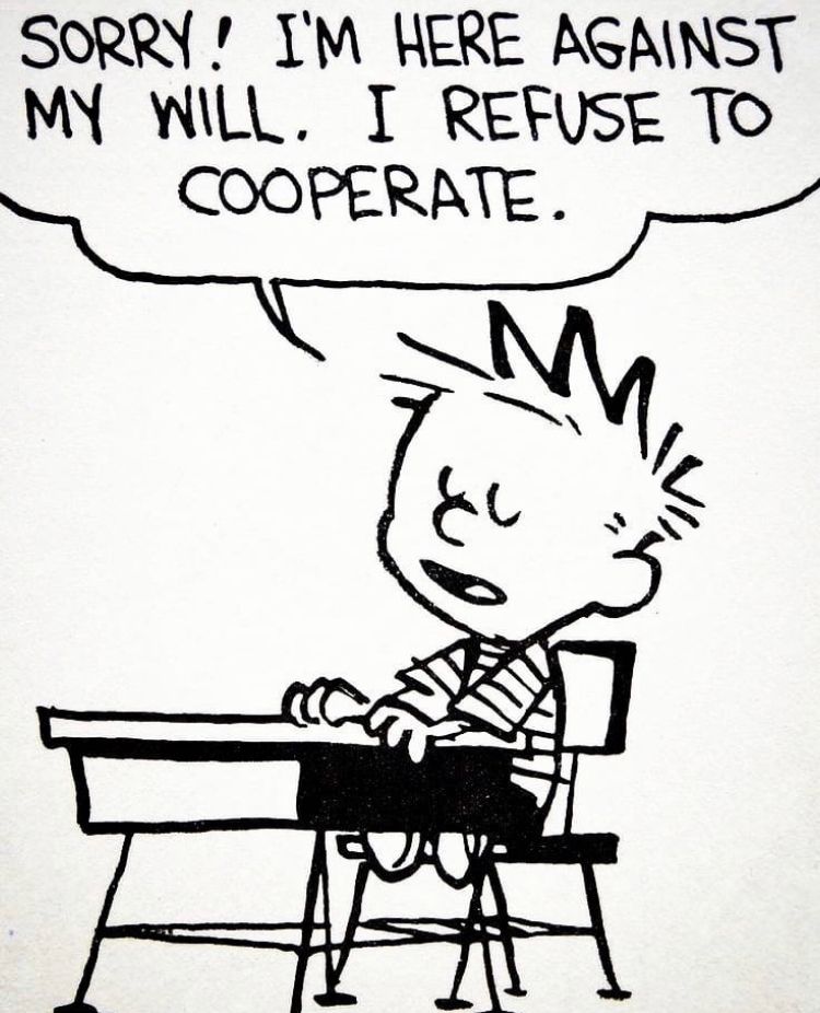 Calvin and Hobbes on Twitter: "😤… "