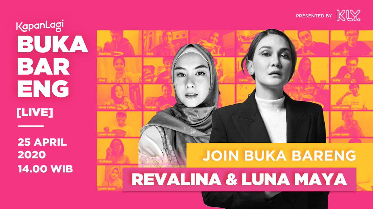 KapanLagicom's tweet photo. KLovers! Mimin mau ngingetin nih kalau besok bakal ada #LunaMaya #RevalinaSTemat #NickyTirta #Endah&amp;Rhesa dan #RendyPandugo di #BukaBarengKL. 

Yeay! Udah nggak sabar banget nih Mimin mau ngabuburit dan buka bareng selebriti, chef, dan performer yang kece abis ini. https://t.co/RTn95dDKys