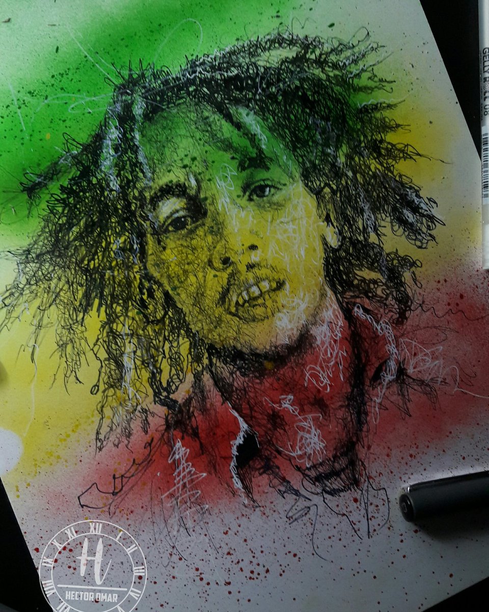 OmarHrjs's tweet photo. Dibujo de @bobmarley , tecnica scribble 😊
#art #scribbel #pen #BobMarley https://t.co/sfZ26Fp9Fv