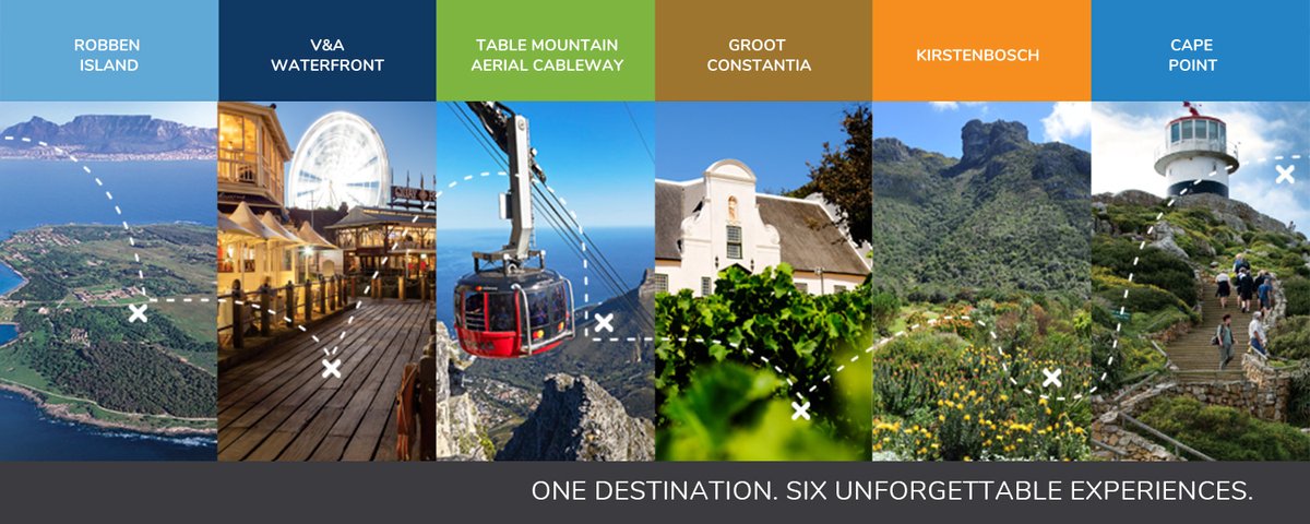 With six iconic attractions to experience under the #CTBig6 banner, where are you dreaming about visiting? <a href="/CapePointSA/">CapePoint</a> <a href="/GrootConstantia/">Groot Constantia</a> <a href="/KirstenboschNBG/">Kirstenbosch Garden - Official</a> <a href="/robben_island/">Robben Island Museum</a> <a href="/TableMountainCa/">Table Mountain C/Way</a> or <a href="/VandAWaterfront/">vandawaterfront</a>?