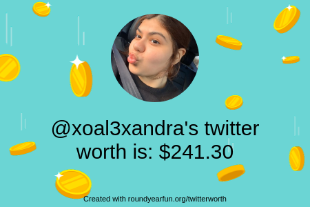 My Twitter worth is: $241.30  Find yours with https://t.co/nRGUOyXWjS  ⠀ https://t.co/ooYxlkAKQc<a href="/tag/theselateasf"class="tags"><span>#theselateasf</span></a>