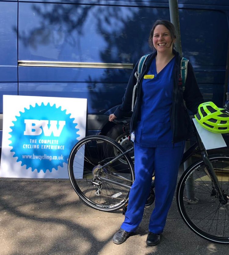 andywadsworthpt's tweet photo. 50 bikes gifted so far to happy staff at @SuperSouthmead @NBTSustHealth with the help of @CreoMedical @TourDuVelo. Great to see so many happy faces and make journeys to and from work easier and enjoyable. Thank you NHS for everything you do to look after us all. https://t.co/Y2ecR5LIDY