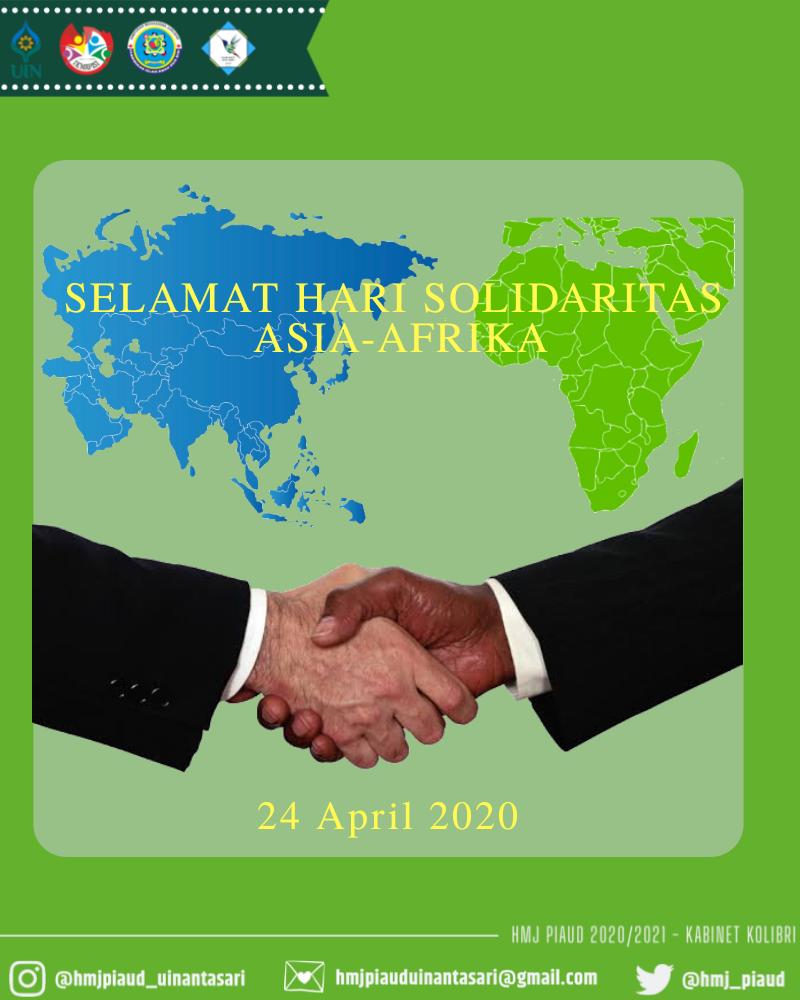 HMJ_PIAUD's tweet photo. Bertepatan dengan peringatan 60 tahun Konferensi Asia-Afrika, tanggal 24 April ditetapkan sebagai Hari Solidaritas Asia Afrika. Penetapan ini merupakan upaya mengukuhkan solidaritas di negara Asia dan Afrika dan penetapan Kota Bandung sebagai Ibu Kota Solidaritas Asia-Afrika. https://t.co/jrJ7VtbpMa