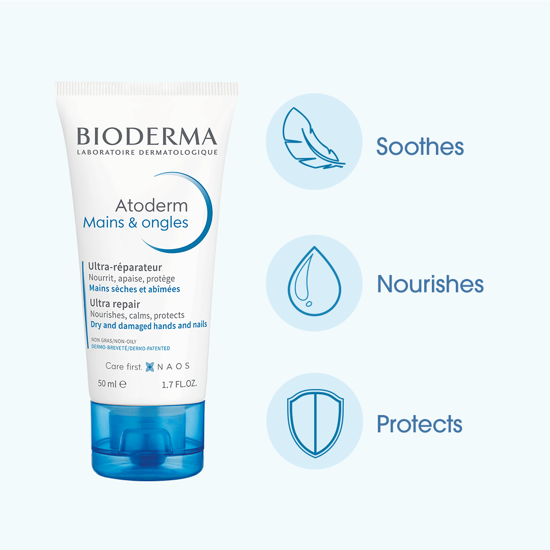 Do you have dry to very #dryhands? 
💙 #AtodermMains &amp; Ongles soothes, intensely nourishes &amp; provides softness. PLUS, #Sheaoil provides extra protection and nutrition, so your #hands regain comfort while being strengthened!  😉