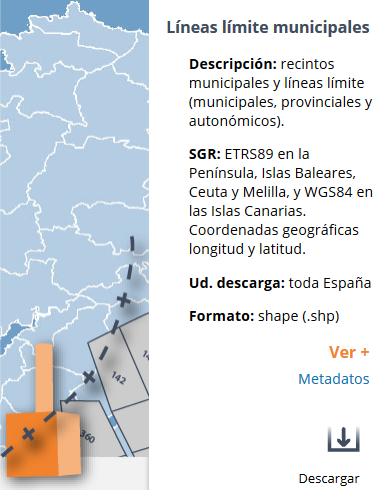 📥 Líneas límite municipales 
Disponible a #descarga una nueva versión de estos ficheros 
▶️ ow.ly/b7hU50zncMS
Consulta las modificaciones respecto a la anterior versión (febrero 2020) ▶️ ow.ly/5VWU50zncMR 
#CentroDeDescargas #CNIG #LíneasLímite #IGNSpain