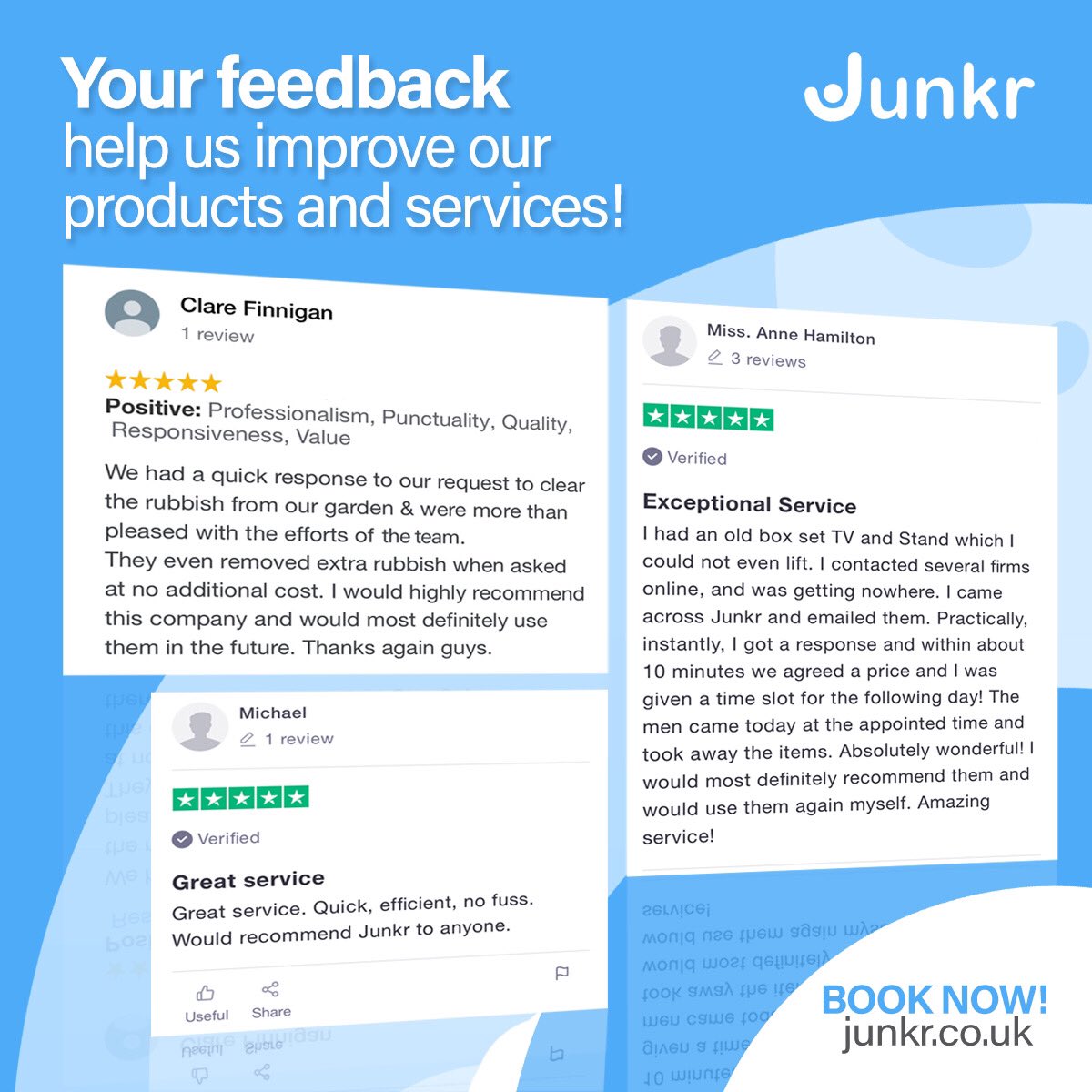 junkr_uk's tweet photo. We value our customers and appreciate the great feedback our team receive daily ♻️💙
 ⠀⠀⠀⠀⠀⠀⠀⠀⠀⠀⠀⠀
#edinburgh #glasgow #scotland #uk #wasteremoval #junkremoval #rubbishremoval #recycle #recycling #zerowaste #wastemanagement #reducewaste https://t.co/TjQtPz9GiJ