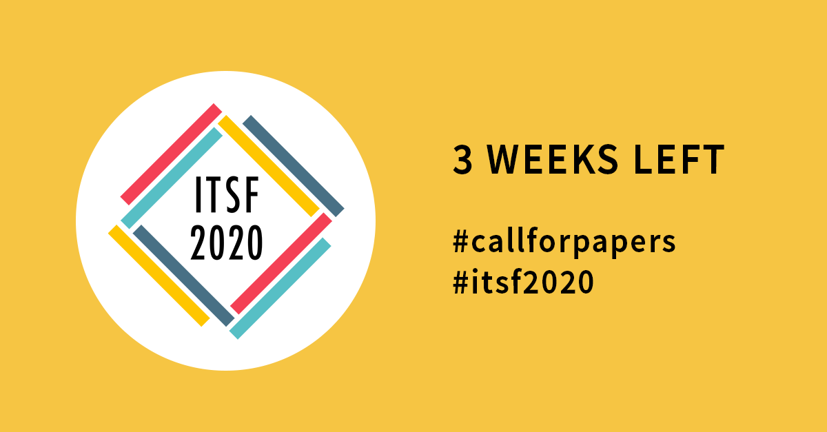 ITSFevent's tweet photo. Only three weeks left on the #ITSF2020 call for papers - deadline 15th May. Thank you to everyone who has submitted so far. More info here: https://t.co/PFVaXOqGkV #ieee1588 #ptp #sync https://t.co/uUfY9ChIcW