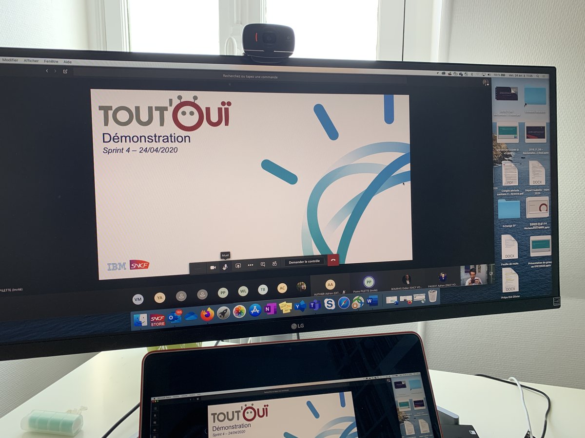 Pour <a href="/TGVINOUI/">TGV INOUI</a>, malgré le confinement, on continue à améliorer nos services digitaux pour nos clients et nos agents en ces temps de confinement. #réclamations #chatbot #IBMWatson #TeamSNCF #SNCF