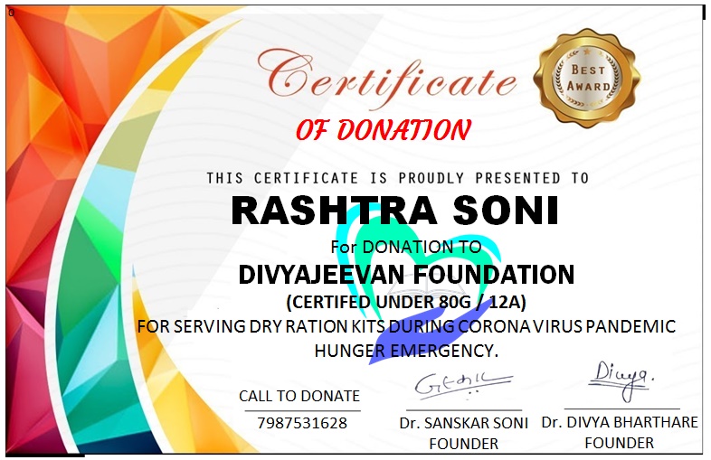 divyajeevanngo's tweet photo. @rashtrasoni ग़रीब व निर्धन लोगों के लिए दिए गये दान के लिए ह्रदय से धन्यवाद! दिव्यजीवन संस्था आपके द्वारा दिए हुए दान को ज़रूरतमंद निर्धन लोगों तक अवश्य पहुँचाएगी। आपके द्वारा ज़रूरतमंद लोगों के लिए की गई इस मदद से निश्चित रूप से आप व आपके परिवार पर ईश्वर की कृपा सदैव बनी रहेगी। https://t.co/86L86gTkuw