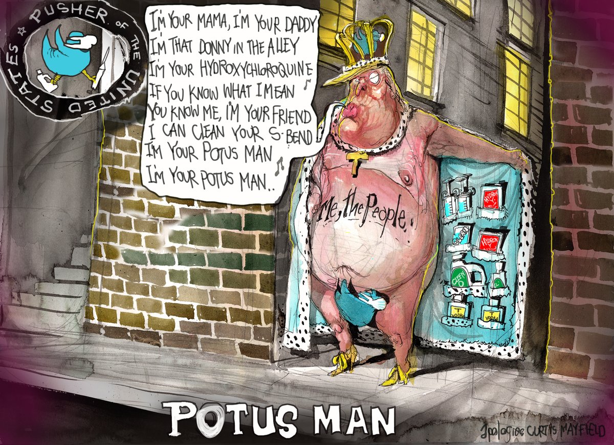 POTUS the flashing Pusher on a street corner