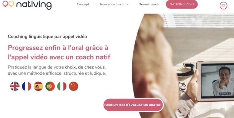 <a href="/HelloNativing/">Nativing</a> lance Visio. Un nouveau service de coaching linguistique par appel vidéo, disponible pour 6 langues : anglais, espagnol, italien, portugais, chinois et français. Réservation : nativing.com/visio-training 

#langue #anglais #apprendreanglais