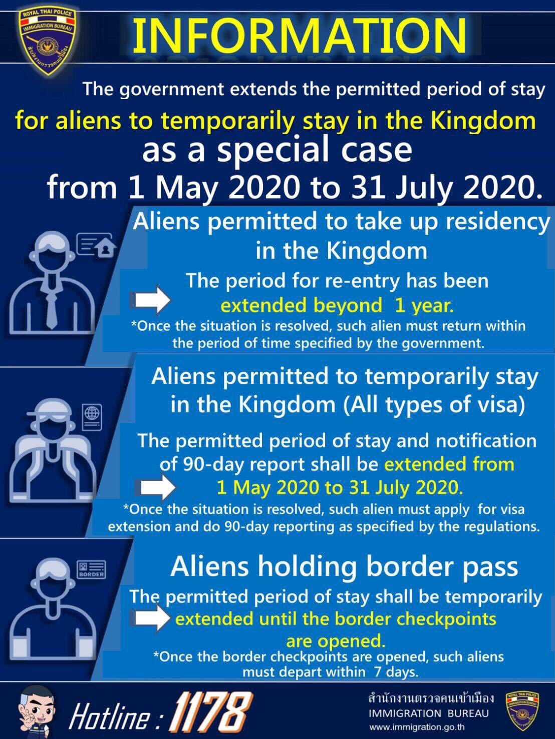 Richard Barrow on Twitter: "The Immigration Bureau has now released  information in English about the extension of the visa amnesty to 31 July.  However, please note, this won't become law until it's