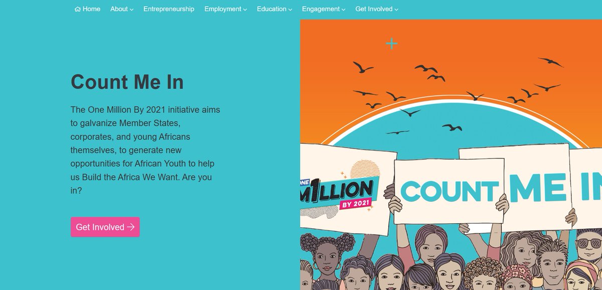 The past 12 months have been nothing short of phenomenal in showing how the power of collaboration can deliver results. Visit our website today and get involved! 1millionby2021.au.int
#1mBy2021
#CountMeIn

<a href="/ProfSarahAgbor/">H.E. Prof. Sarah Anyang Agbor</a>
<a href="/AUC_MoussaFaki/">Moussa Faki Mahamat</a>
<a href="/_AfricanUnion/">African Union</a>
@AUHRST