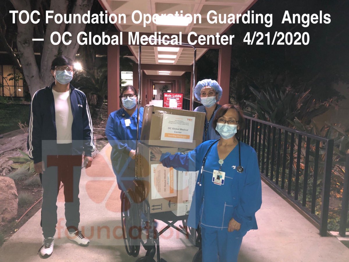 FoundationToc's tweet photo. TOC Foundation Operation Guarding Angels - OC global medical center 4/21/2020
Midnight Delivery✨ #TOCF #TOCFoundation 
#ChineseAmericans
#GuardingTheAngels #PPE #PPEShortages
#coronavirus #losAngeles #Socal #StrongerTogether
#stayhomesavelives 
#ChineseInLA
#inthistogether https://t.co/pj4SZAXCn6