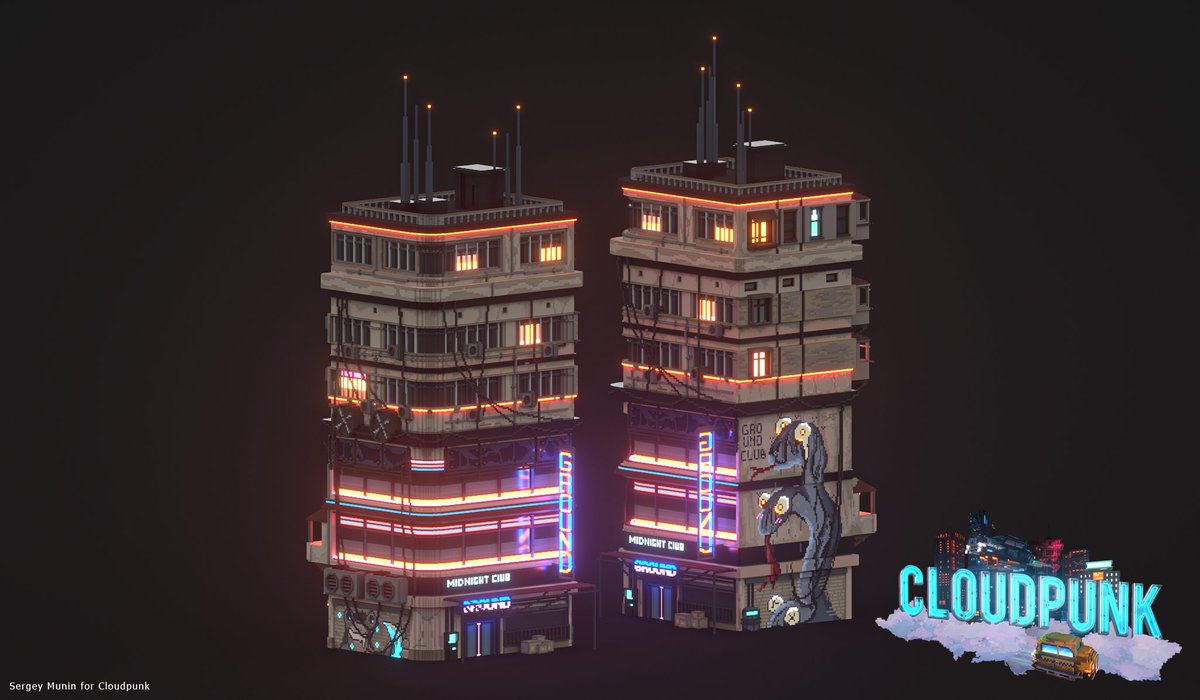 Here is several models that I made for the #Cloudpunk which is already available! And i am very proud to be part of this project.
And: artstation.com/artwork/N5Aa4P
#voxels #voxel #voxelart #cyberpunk #magicavoxel #render