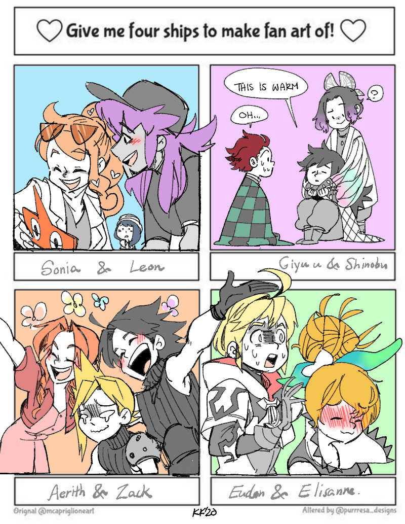 Last two were done super quick since they came after I was almost done with the first four. But 4 ships! Thanks for the requests! I think the only ship I've drawn before in this batch was Zack and Aerith and that was back when I was a student,