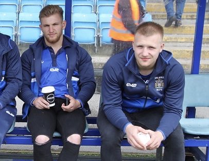 HalifaxPanthers's tweet photo. Young 🐶 

4 years ago today sat waiting their chance ⬇️

Now both key members of the first team 👊🏻

#BM9 #EM8 https://t.co/CnAy4nT5OE