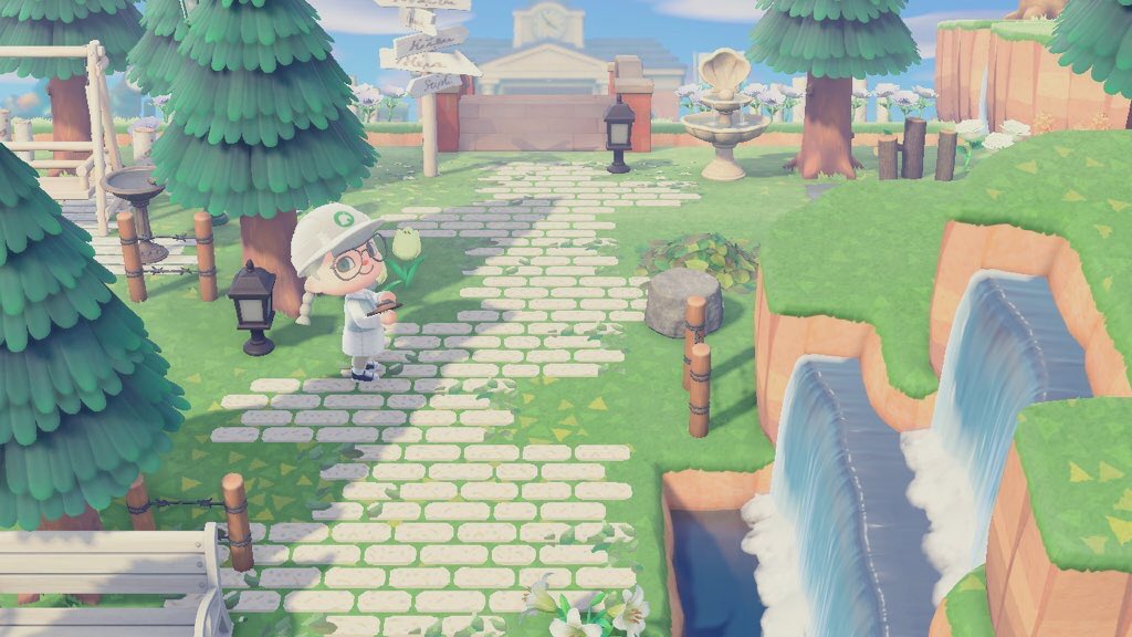تويتر ひろ على تويتر 白いレンガのマイデザ 端に葉っぱが積もってるものと組み合わせて 森の小道感が出せるように あつまれどうぶつの森 マイデザイン T Co Lfhwckdhvc