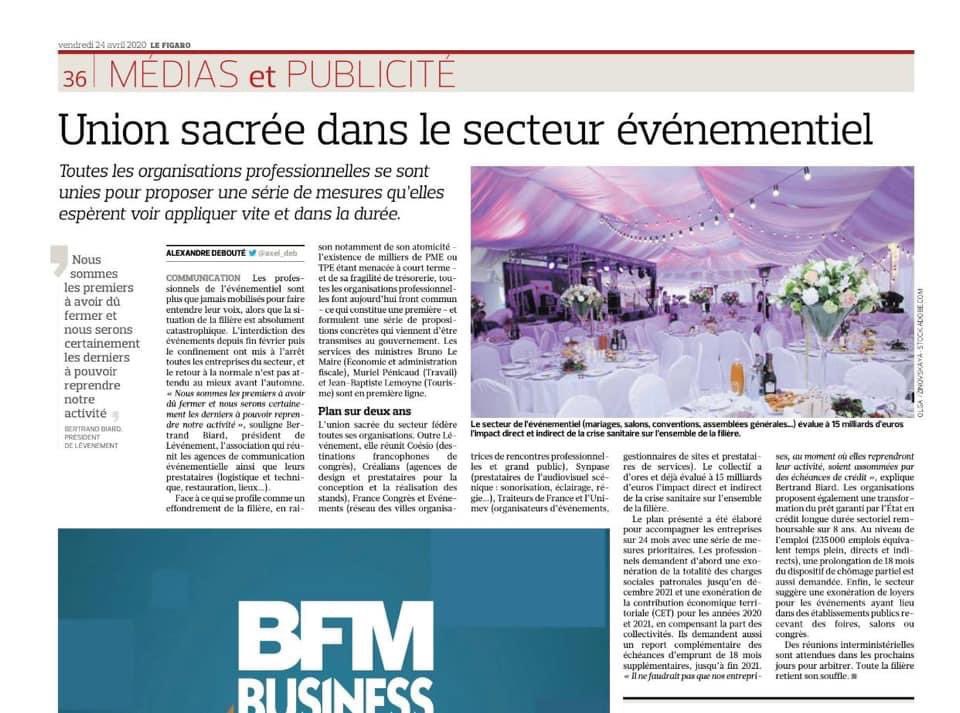 Pascal Cereuil (@pascalcereuil) on Twitter photo Des demandes de mesures exceptionnelles, vitales pour notre secteur événementiel, sont désormais sur le bureau des ministères des finances, du tourisme et de l’emploi....
A lire dans Le Figaro du vendredi 24/4.
<a href="/LEVENEMENTAsso/">LÉVÉNEMENT</a>
#LÉVÉNEMENT #eventprofs
#bigideas2020 Des demandes de mesures exceptionnelles, vitales pour notre secteur événementiel, sont désormais sur le bureau des ministères des finances, du tourisme et de l’emploi....
A lire dans Le Figaro du vendredi 24/4.
<a href="/LEVENEMENTAsso/">LÉVÉNEMENT</a>
#LÉVÉNEMENT #eventprofs
#bigideas2020