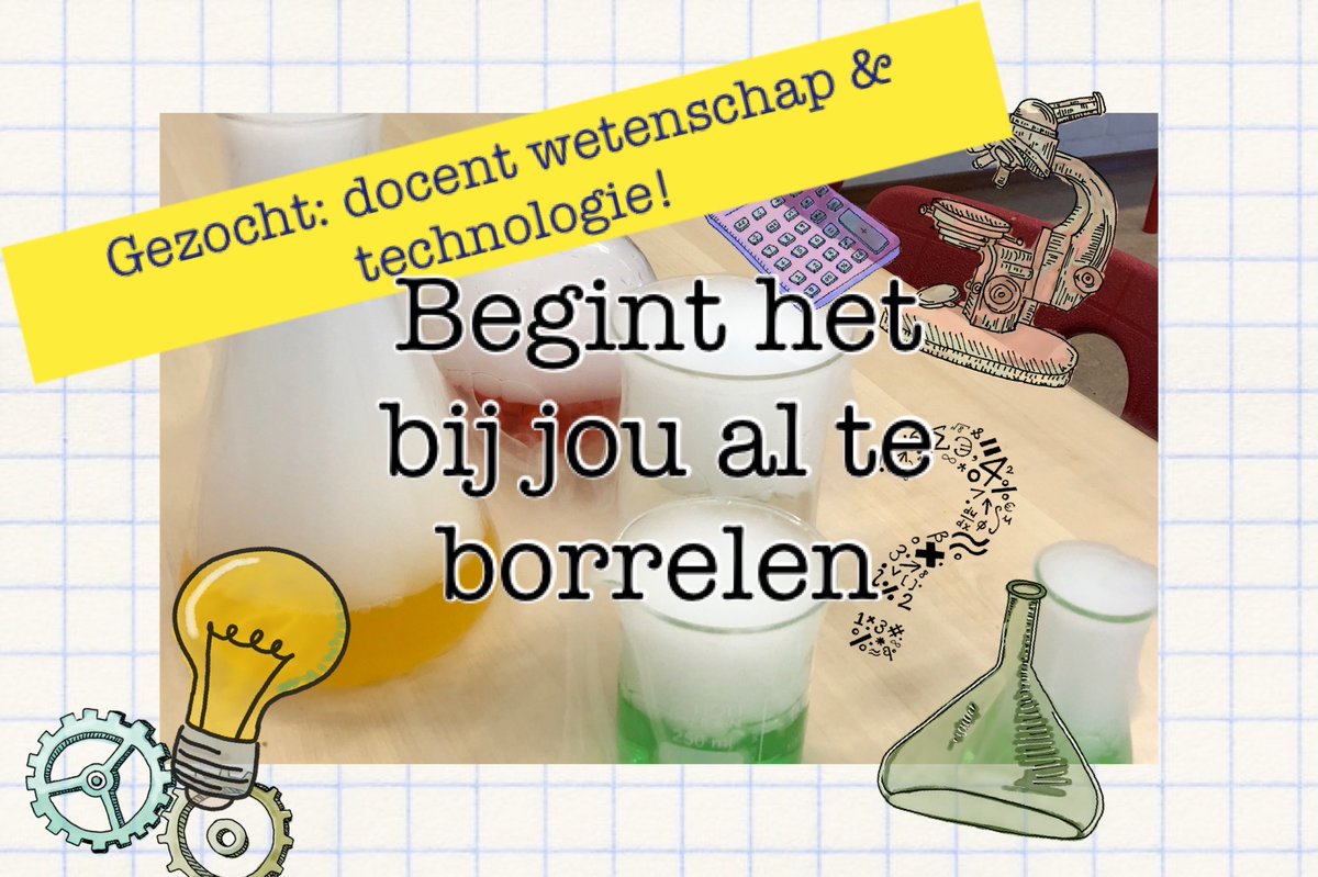 Bornego zoekt: een docent Wetenschap &amp; Technologie / Nask! Begint het bij jou al te borrelen 🧪 ➡️ check dan onze website: im.nu/GHIkA1