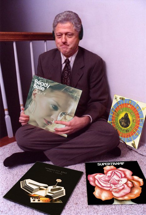 d_nieldub's tweet photo. what is a stripper that refuses to undress? #billclintonalbumchallenge https://t.co/j7KKppRiHV