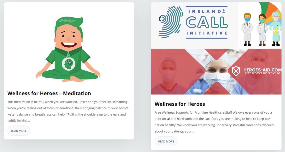 Welcome to Ireland’s free daily wellness for frontline workers! Go to thewellnesscrew.ie and Blog... dedicated page coming v soon:) First up - a simple meditation #WellnessforHeroes <a href="/HSELive/">HSE Ireland</a> <a href="/SimonHarrisTD/">Simon Harris TD</a>