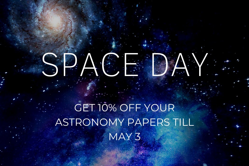 ProPaperscom's tweet image. Celebrate Space Day!
We will be glad to give you 10% off your Astronomy papers to honor the holiday! Contact the Support Team to get your codes!
#discounts #spaceday #helpwithhomework