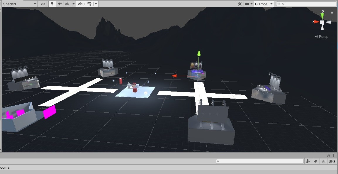 aleks_gribko's tweet photo. The basic scene (showrooms) and the player in #Unity for our #rockingfridays at #Sparkmate are ready. Next - connecting my VR headset to the control. https://t.co/UnHv8g2MkY