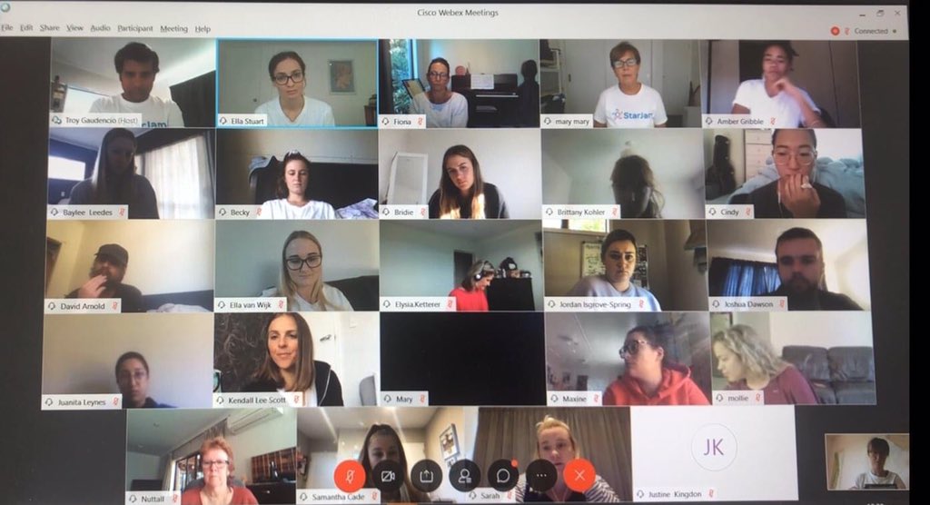 StarJam's tweet photo. We’re unlocking lockdown! Thanks to #Datacom  and #Cisco next week we are taking our StarJam workshops online live across NZ.
Thanks to Cisco using #Webex Meetings, our Jammers can connect with their friends, share their talents and continue unleash their potential. https://t.co/I1ihMoH4wO