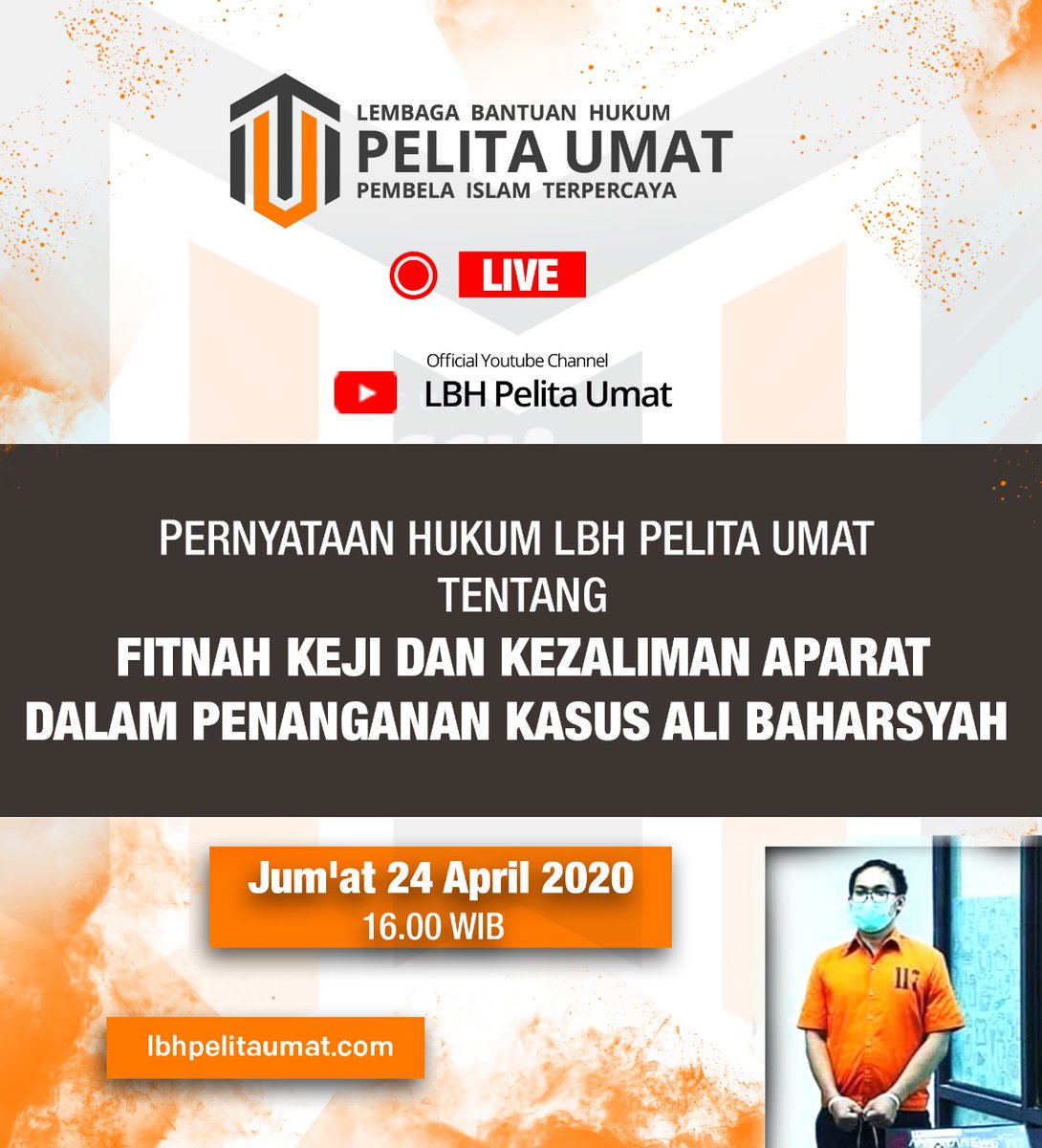 SusantovEkov's tweet photo. Pernyataan Hukum LBH Pelita Umat tentang "Fitnah Keji dan Kezaliman Aparat Dalam Penanganan Kasus Ali Baharsyah" https://t.co/gKi1vKPS42