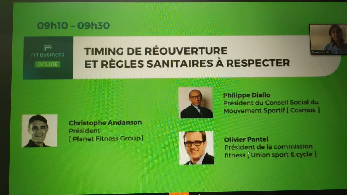 DamienJacquart's tweet photo. L' @UNIONs_c aux côtés des professionnels de la forme et du #fitness ce matin pour évoquer les timing de réouverture et règles sanitaires, à l'occasion du #FitBusiness by @PlanetFitness ! https://t.co/N5bg1OIRmS