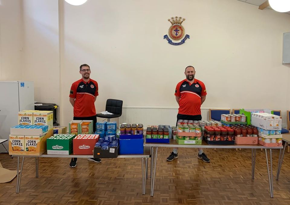 Big thanks to <a href="/AfcStrode/">AFC Strode</a>⚽️who donated their fines pot for the season to the #foodbank. The team gave all of the products that are on the tables so it must have been an expensive season for them all... Thanks for the donations guys 👍#fooddonation #supportingstreet #streetcsg