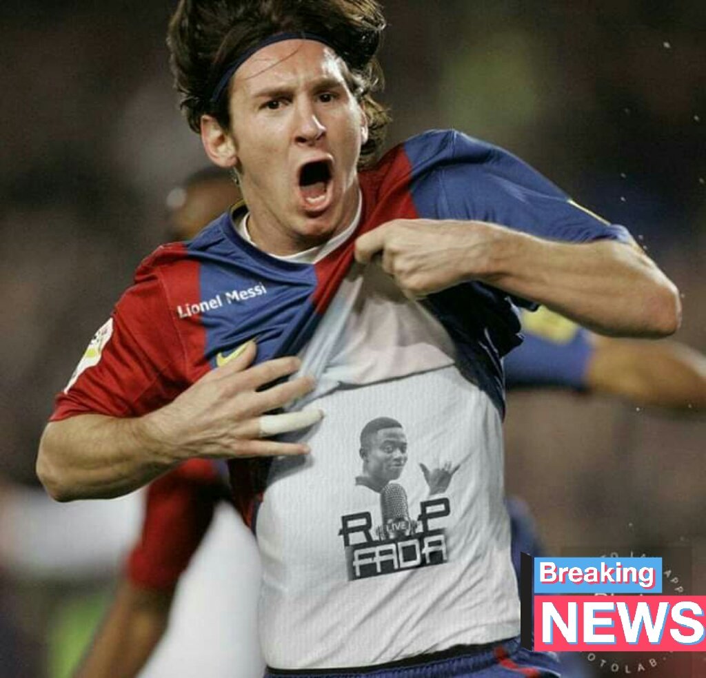 Rapfada2's tweet photo. I'm a full fan of Lio Messi and he loves me much. https://t.co/Cbp40XSWxK