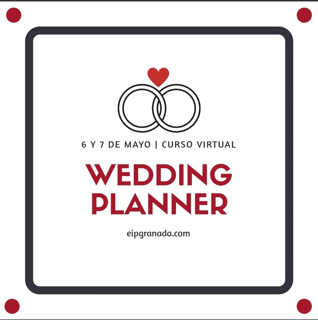 Hanami_Events's tweet image. Para que podáis hacerlo desde casa, nuevo curso de #WeddingPlanner virtual y con clases en directo @EIPGranada Más información secretaria@eipgranada.con 👰🏼🤵🏻🤵🏻👰🏼🥰