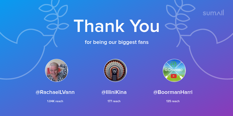 Cache_and_Carry's tweet image. Our biggest fans this week: RachaelLVann, IlliniKina, BoormanHarri. Thank you! via sumall.com/thankyou?utm_s…