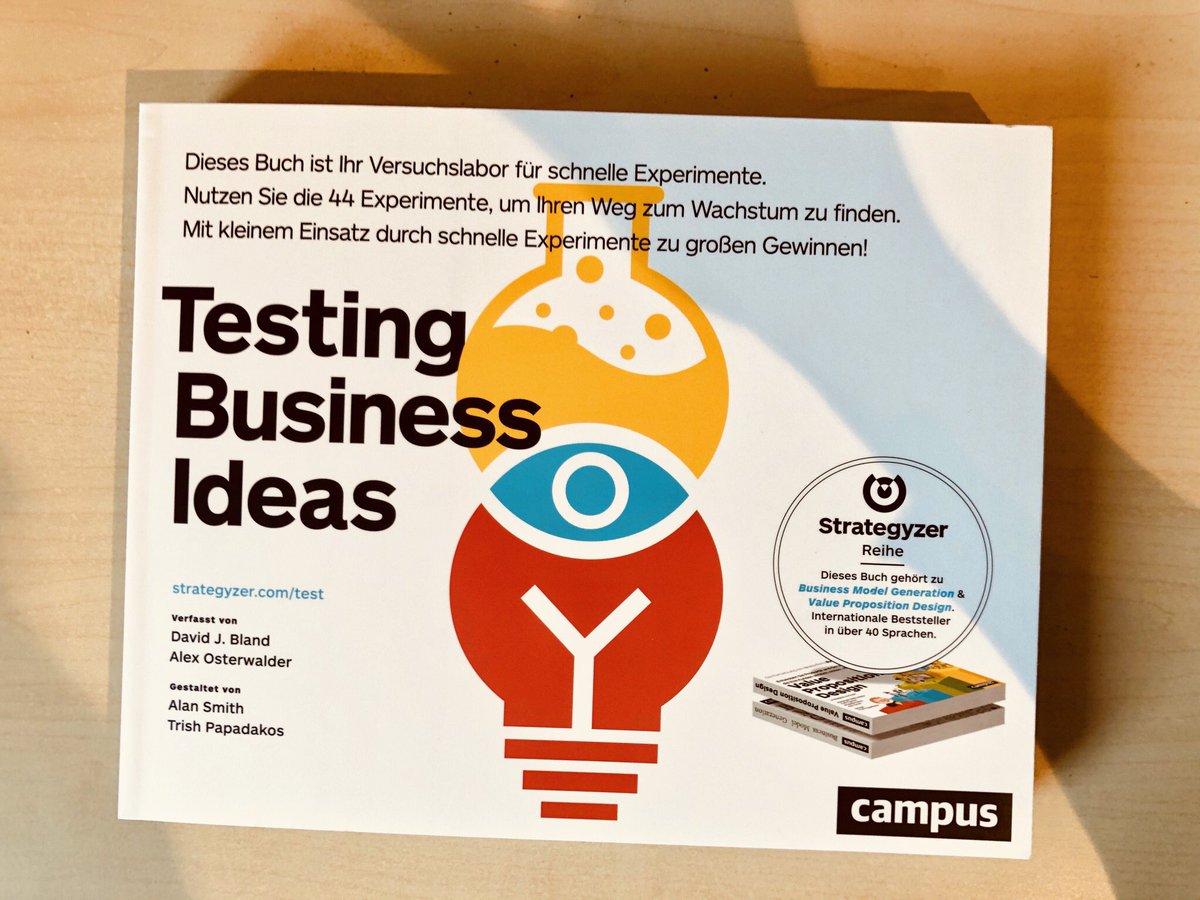 #NewDayNewBook 📖 
Today the fresh #book „Testing #Business #Ideas“ from <a href="/strategyzer/">Strategyzer</a> by @davidjbland, <a href="/AlexOsterwalder/">Alex Osterwalder🇨🇭</a>, #AlanSmith &amp; <a href="/trishpapadakos/">Trish Papadakos</a> arrived for new input. I‘m waiting for the 4 Book of the series „The Invicible Company“ which comes out in september #WorthReading