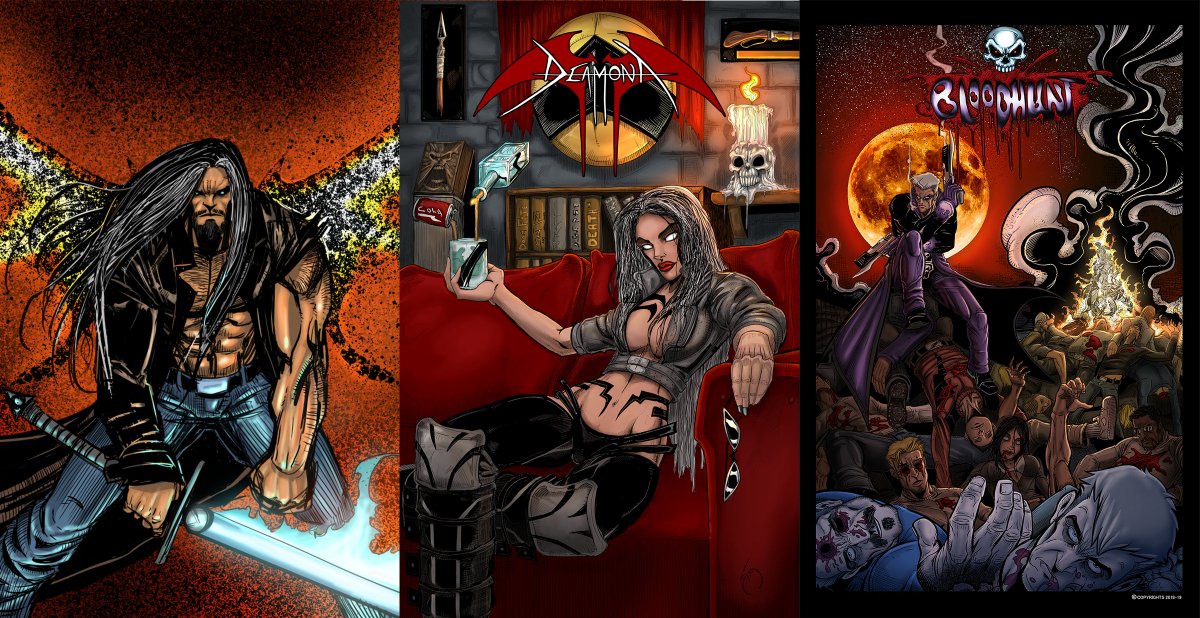 Simon_Pothier's tweet photo. WELCOME TO THE SIMVERSE with #NATVERSE & #WOLFDRAGONVERSE 2020/21 #CG #CGCOMICS #CGMANGA #Manga #Comics #Indiecomics #TEAMCOMICS #CGHORROR
BLOODHUNT NOW 10K+ https://t.co/uDDdVr855A
TALES FROM THE NATVERSE Coming soon ;)
https://t.co/WUPRvN95g2 https://t.co/NHF5W68ZIx