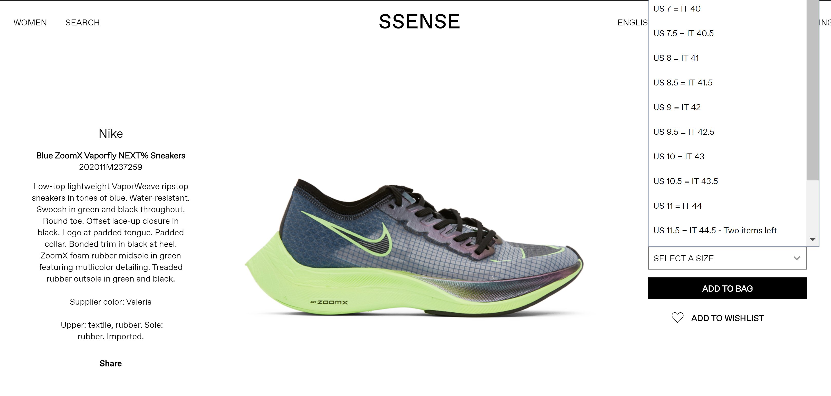 MoreSneakers on X AD The Nike ZoomX Vaporfly NEXT Valerian Blue Green is now live via SSENSE https t fNXekIs75q https t HcBnp8ckQh X