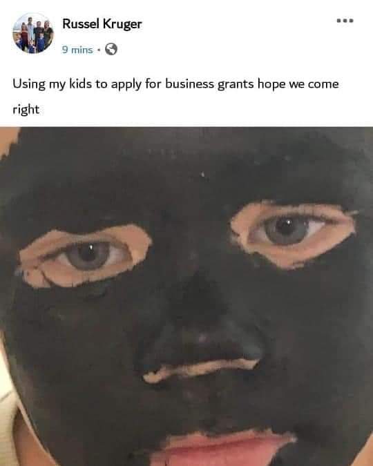 AceNcobo's tweet photo. Russel Kruger owns a number of hospitality businesses that owe their success to black patrons yet he sees it fir to disrespect the same people who give him money to raise his kids. As for using a child in a racist post!! 🤮🤮🤮🤮 https://t.co/wiRlmhauhy