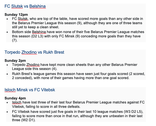 Some Opta stats attached for MD6 of the Belarus Premier League here.