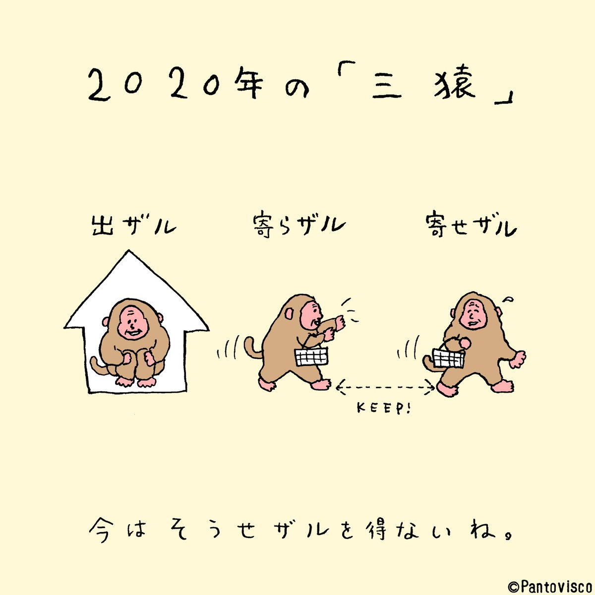 パントビスコ 年の 三猿