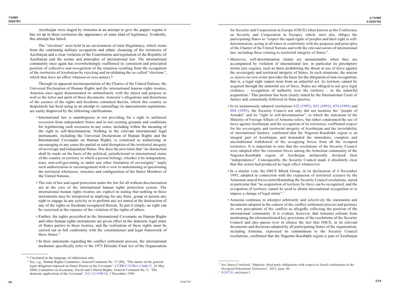 Mfa Azerbaijan En Twitter Letter From Azmissionun Addressed To The Un Secretary General Antonioguterres On The So Called Elections Held In The Occupied Nagornokarabakh Region Of On 31 March Was Circulated