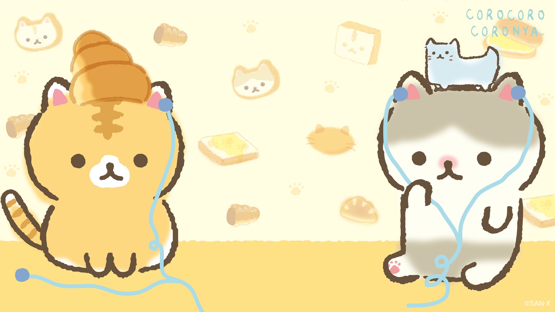 Twitter 上的 ころころコロニャ 公式 サンエックスからのプレゼント いろんなキャラクターからビデオチャット用の背景をプレゼントしますよ もちろんお友達とのビデオ食事会にも つかってみてニャ サンエックス バーチャル背景 バーチャル背景